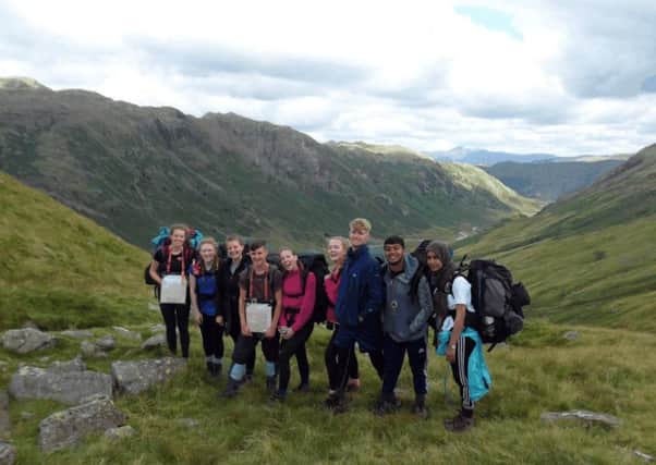 Luke on Duke of Edinburgh expedition with the other Cardinal Newman Sixth Form participants