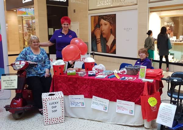 Shopmobility stall at The Mall