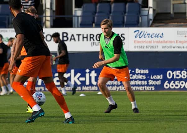 Luke Berry takes part in training before the Norwich City friendly last week