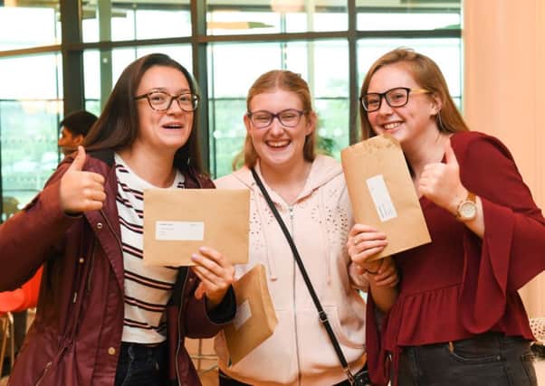 Students celebrate their results