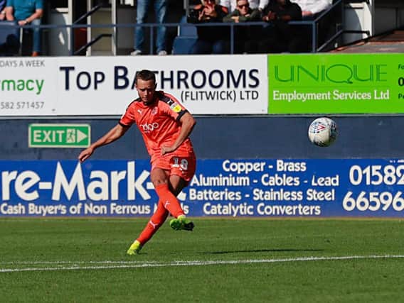 Jorge Grant scores Town's leveller against Shrewsbury