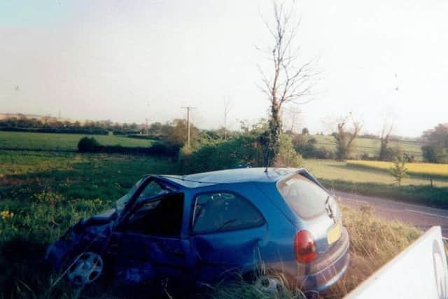 An accident witnessed by Chris over the past 30 years that he has lived near the road.