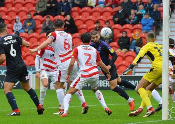 Elliot Lee makes it 1-1 at Doncaster on Saturday