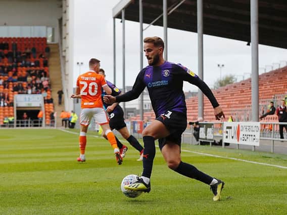 Andrew Shinnie is on the attack for Hatters at Blackpool