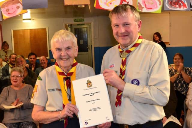 50 year award to Luton scout leader Cynth Suthers
