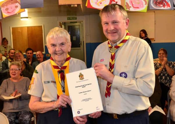 50 year award to Luton scout leader Cynth Suthers