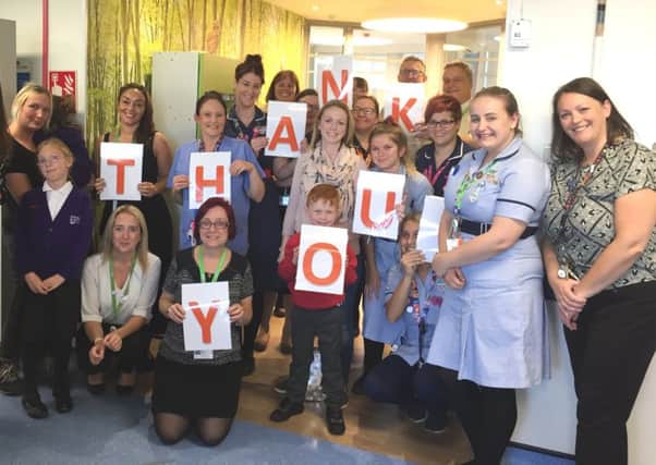 Staff, parents and patients say thank you!