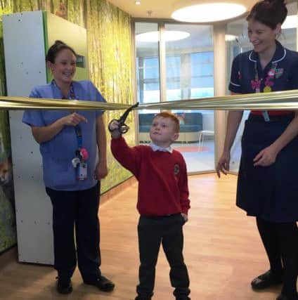 One of the L&D's young patients, six year old Mason, had the honour of cutting the ribbon