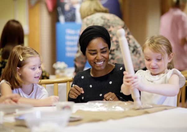 Starlight Ambassador and TV chef Nadiya Hussain (you may know her as the winner of The Great British Bake-Off  in 2016) at Keech Hospice in Luton to entertain a number of seriously ill children by hosting a Rocky Road baking class as part of the the Starlight Cake Bake. 
10/10/2018...Photograph by Sam Frost...Â©2018...samfrostphotos.com...