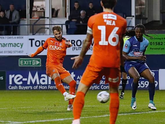 Andrew Shinnie goes for goal against Wycombe