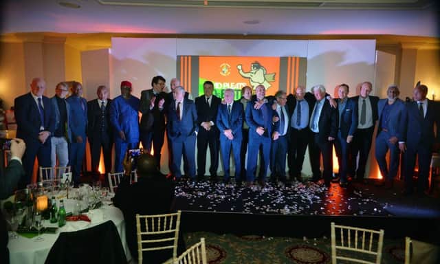 Some of Luton Town's players from the 1980s take to the stage at Luton Hoo