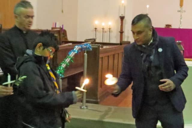 Mr Kumar lights the first candle