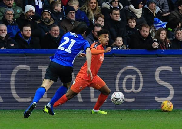James Justin on the ball against Sheffield Wednesday