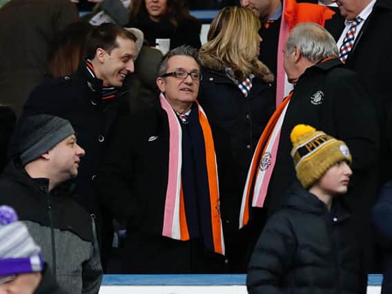 Hatters chief executive Gary Sweet at Hillsborough on Saturday