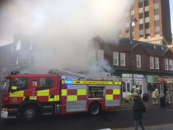 A fire has broken out in Manchester Street in Luton