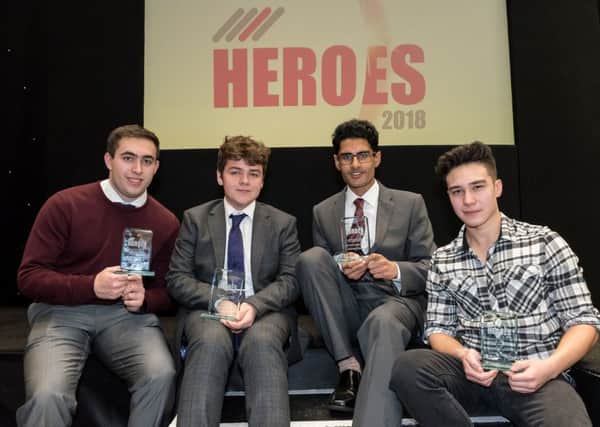 Luton Sixth Form College Heroes Awards winners. Photo by Joanna Cross.