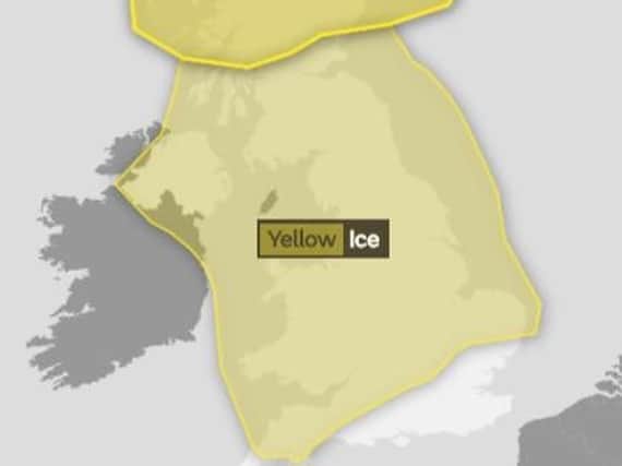 Yellow warning from Met Office