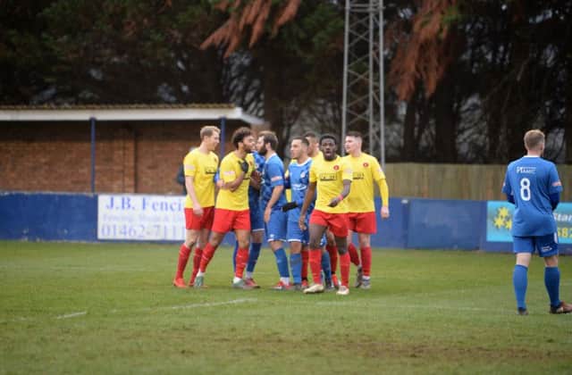 Getting heated: Barton Rovers lost 3-0 to Kempston on Saturday