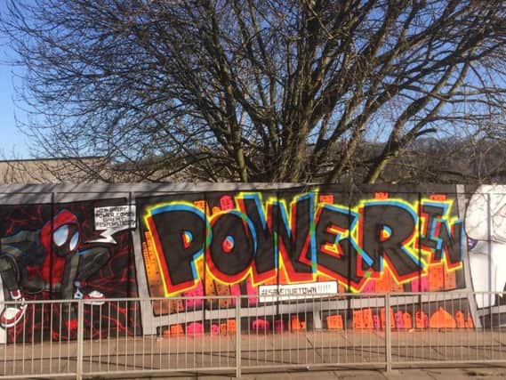 Boarded up Power Court gets a blast of street art thanks to Save Our Town and Little Red Creative Studios