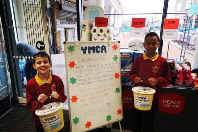 Pupils from Chantry Primary Academy were at the Co-op raising money for YMCA