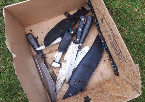 Knife haul in Luton