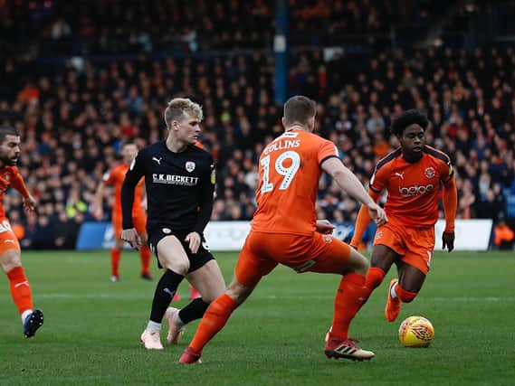 Midfielder Cameron McGeehan in action against Luton for Barnsley on New Year's Day