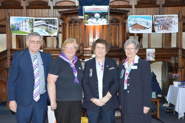 Duncan and Rosemary Corbett with  Beverly Chidley and Girlguiding Bedfordshire President Betsy Marley