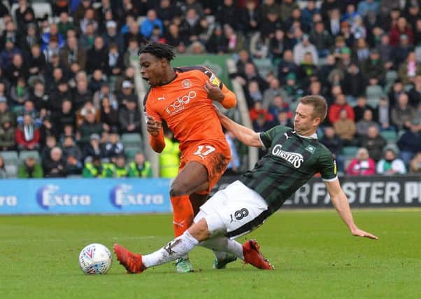 Pelly-Ruddock Mpanzu in action against Plymouth recently