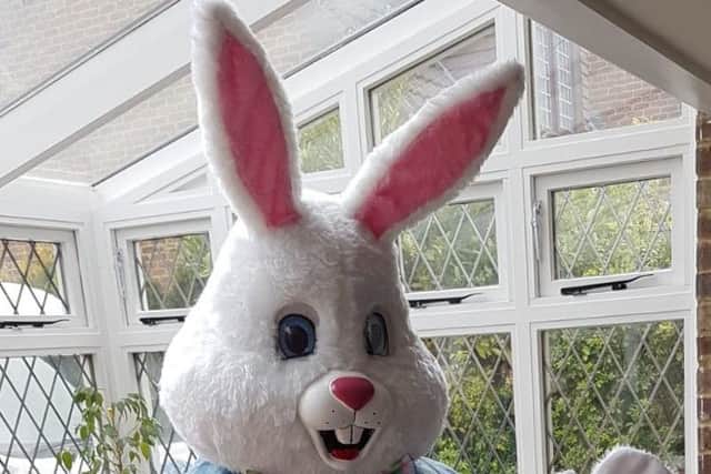 The Easter bunny was at the care home's Easter fun day