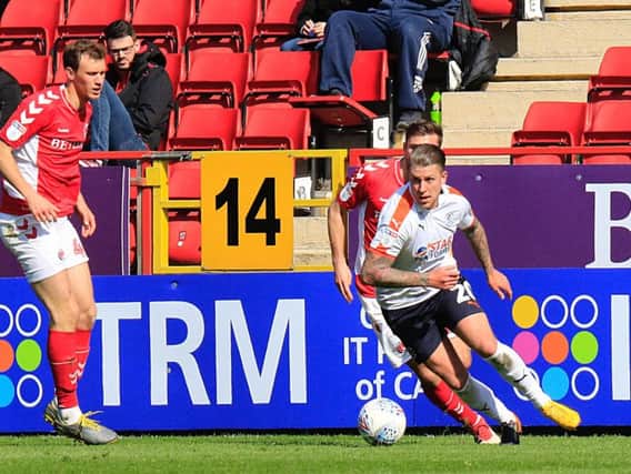 George Moncur on the ball at the Valley
