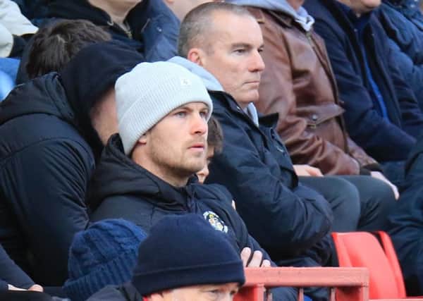 James Collins watches on against Charlton