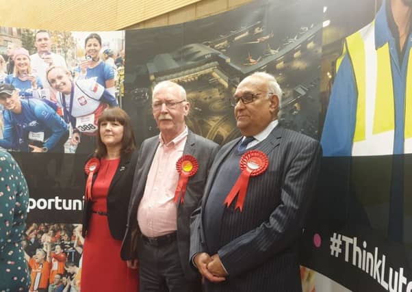 Mahmood Hussain (Lab), David Taylor (Lab) and Sian Timoney (Lab) were elected in Farley ward