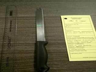 The knife used in the incident