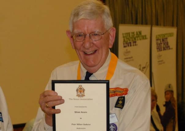 Scout stalwart Peter Sutherst received a Silver Acorn award in 2011