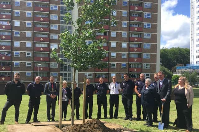 Tree planting in memory of the victims who lost their lives in the Grenfell Tower tragedy