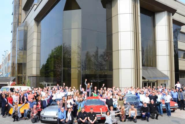 Vauxhall staff waved their goodbyes to Griffin House upon leaving the site in May