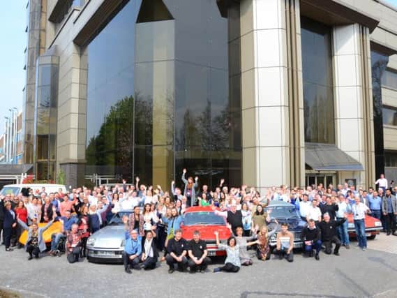 Vauxhall staff waved their goodbyes to Griffin House upon leaving the site in May