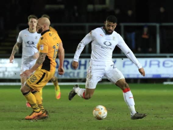 Striker Isaac Vassell in action during his time at Luton
