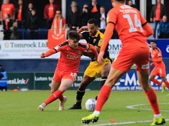 Aaron Connolly in action for the Hatters last season