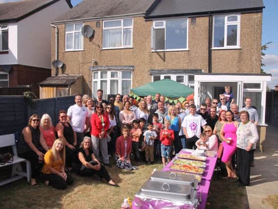 Some of the traders, some children who were on NICU, L&D Fundraising staff and some volunteers at the barbeque