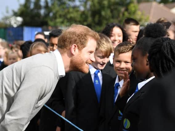 The Duke spent much of his time meeting young pupils