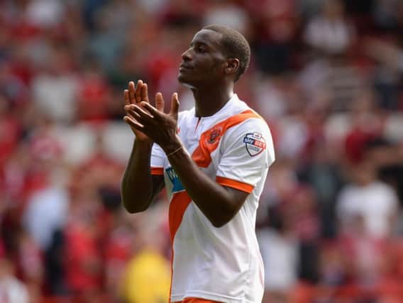 Town defender Donervon Daniels during his time with Blackpool