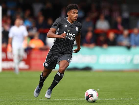 James Justin in action for Leicester during pre-season