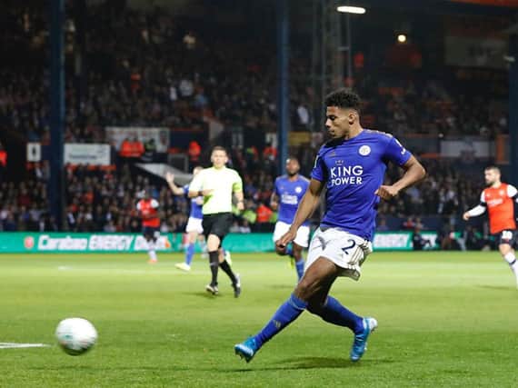 James Justin on the ball against Luton in midweek