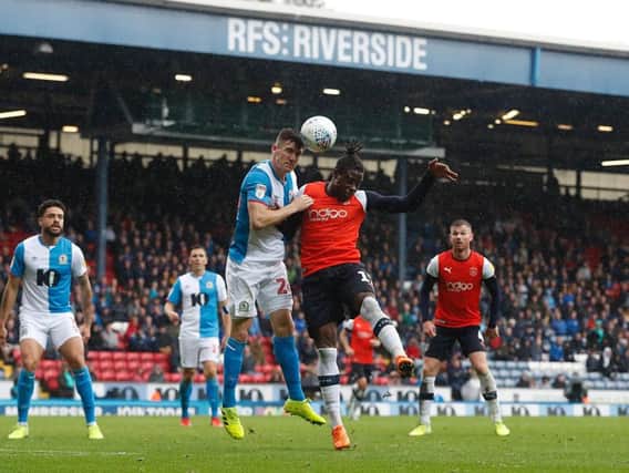 Pelly-Ruddock Mpanzu goes up for an aerial challenge