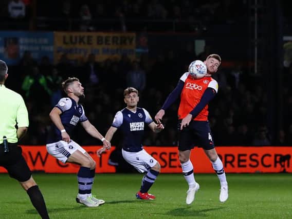 Ryan Tunnicliffe chests the ball down against Millwall on Tuesday