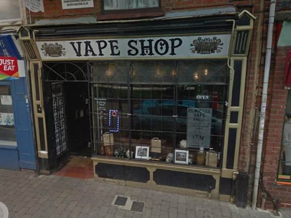 Cloudies vape shop in High Town