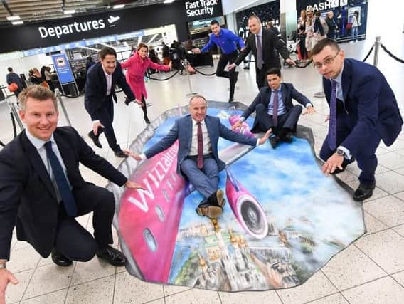 The new 3D artwork at Luton Airport
