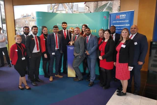 Colleagues at Metro Bank in Luton during the networking morning