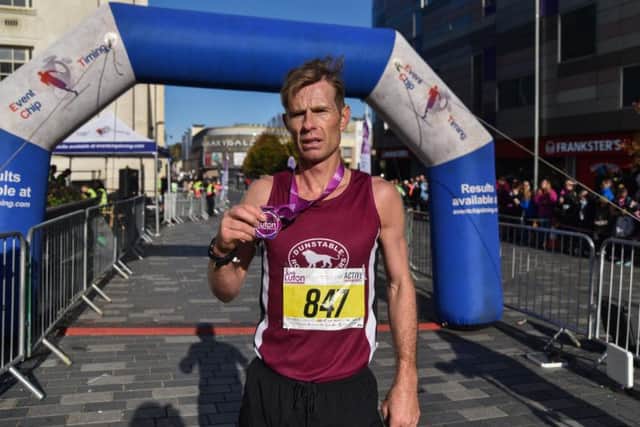 Winner and new course record holder Darren Deed. Photo from Love Luton